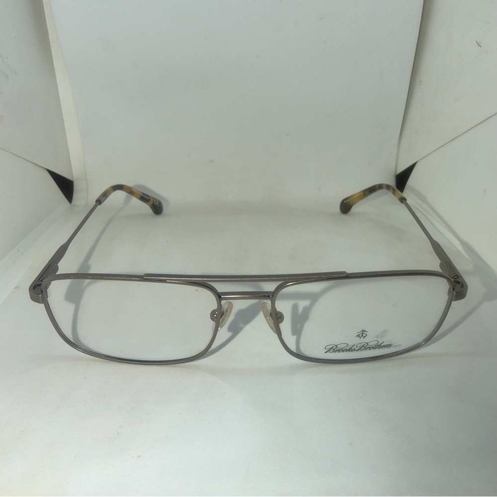 Brooks Brothers Silver Rectangular Eyeglasses - image 1